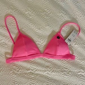 Hot pink ribbed Hollister bikini top
